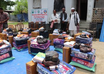 आगलागी पीडितलाई राहत वितरण