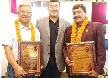 वरिष्ठ मुटुरोग विशेषज्ञ प्राडा राजेन्द्र कोजु ‘गुणलक्ष्मी स्मृति रोटरी स्वास्थ्य सम्मान’ बाट सम्मानित