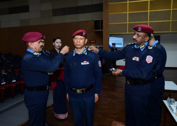 प्रहरी अतिरिक्त महानिरीक्षकद्वय दर्ज्यानी चिन्हद्वारा सुशोभित