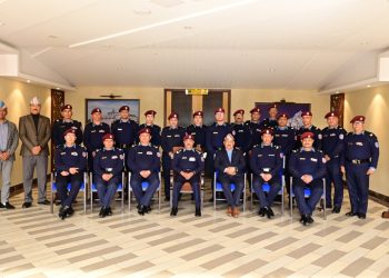 ६ जना प्राविधिक प्रहरी अधिकृतहरू दर्ज्यानी चिन्हद्वारा सुशोभित