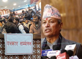 एमालेबाट साधारण सदस्य समेत नरहेका भिम रावलले गरे पत्रकार सम्मेलन