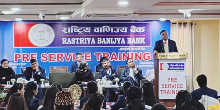 राष्ट्रिय वाणिज्य बैंकद्धारा ८९ जना नवनियुक्त कर्मचारीहरुलाई पूर्व सेवाकालिन तालिम प्रदान