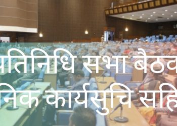 प्रतिनिधि सभा बैठक बस्दै कार्यसुचि अनुसारको विद्येयक प्रस्ताव हुने