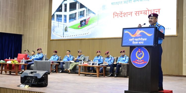 उच्च व्यावसायिकता प्रदर्शन गर्दै उत्कृष्ट कार्यसम्पादन गर्नुपर्ने प्रहरी महानिरीक्षक दिपक थापा