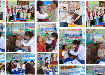 ॐ समाज डेण्टल अस्पताल ले लिटल फ्लावर्स स्कुलमा निःशुल्क दन्त स्वास्थ्य शिविर सम्पन्न स्कुल अस्पतालबीच MOU मा हस्ताक्षर