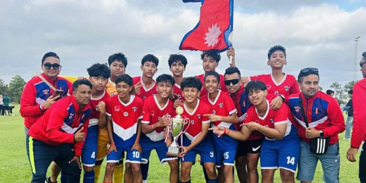 Danacup 2025 U 14 काे खेलमा शंखरापुर निवासी रिजन खड्का सहितकाे नेपाली टिम विजयी