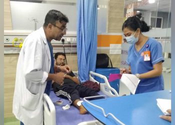 आन्दोलनमा टपटेन खवरका प्रेस प्रतिनिधि खरेल घाइते