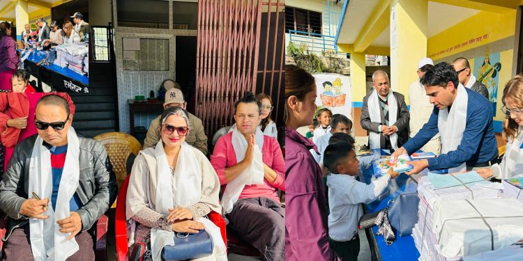 मासिक १०० अभियान नेपाल द्वारा १५० विद्यार्थीलाई शैक्षिक सामग्री वितरण