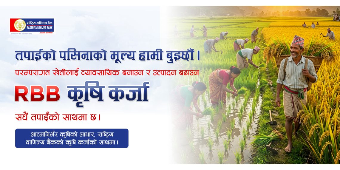 कृषिमा लगानी बढाउँदै राष्ट्रिय वाणिज्य बैंक ३९ अर्बभन्दा बढी कर्जा प्रवाह