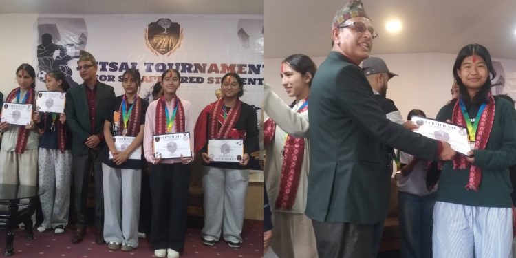 सीबीएम् कलेजद्वारा फुटसलमा विजयी प्रथमलाई १० हजार रुपैयाँ नगदसहित सम्मान